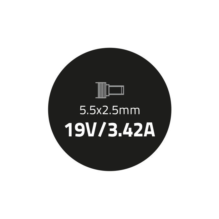 Qoltec Zasilacz do Asus 65W | 19V | 3.42A | 5.5*2.5 | +kabel zasilający