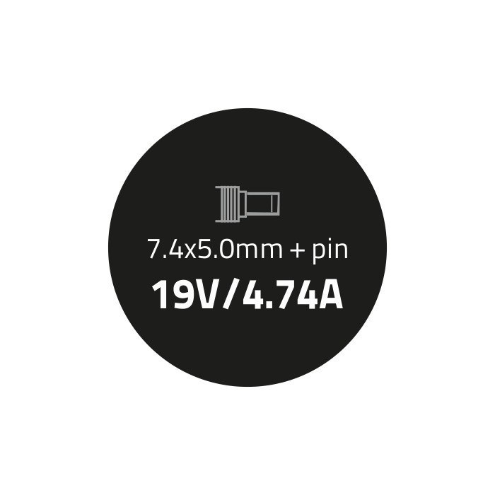 Qoltec Zasilacz do HP Compaq 90W | 19V | 4.74A | 7.4*5.0+pin | +kabel zasilający