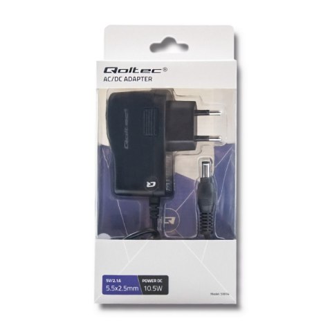 Qoltec Zasilacz wtyczkowy 10.5W | 5V | 2.1A | 5.5*2.5