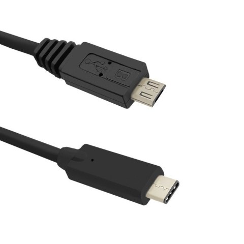 Qoltec Kabel USB 3.1 typ C męski | Micro USB 2.0 B męski | 1.2m