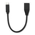 Qoltec Kabel USB 3.1 typ C męski | USB 3.0 A żeński | 0.2m