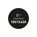 Qoltec Zasilacz 65W | 19V | 3.42A | 5.5*2.5 | +kabel zasilający
