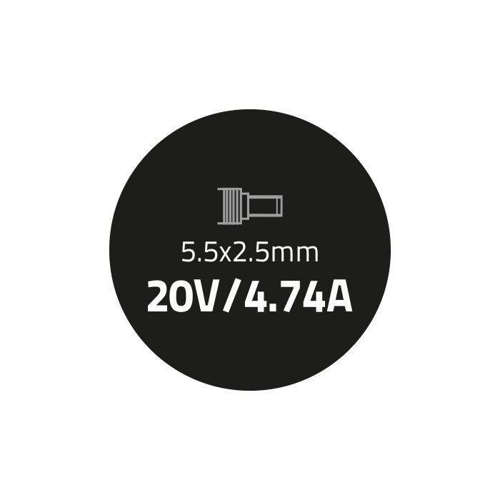 Qoltec Zasilacz do IBM Lenovo 90W | 20V | 4.74A | 5.5*2.5 | +kabel zasilający